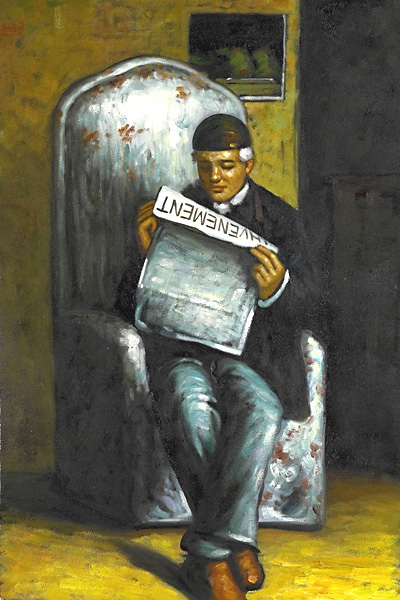 Artists Father Reading - Paul Cezanne Painting
